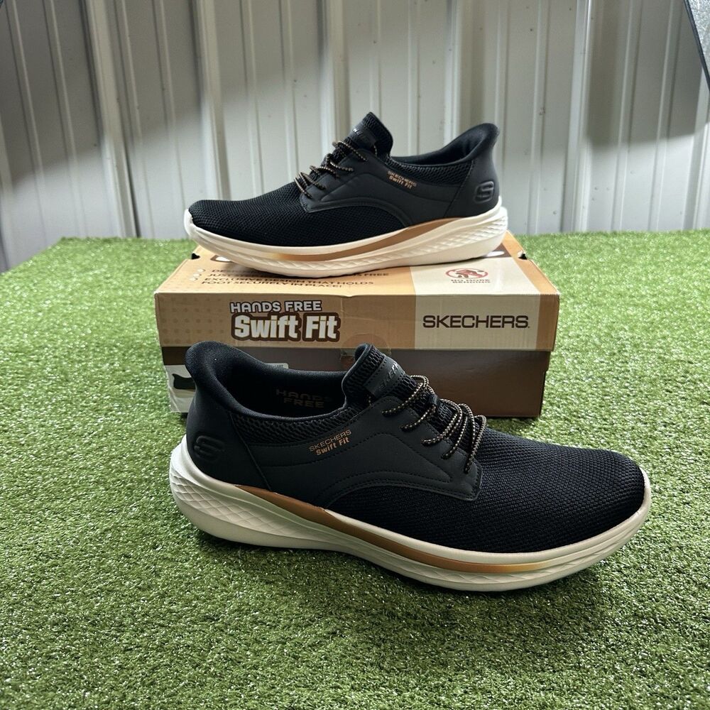 Skechers Hands Free Swift Fit Men's Size 13 Black Shoes 1961251 New In Box